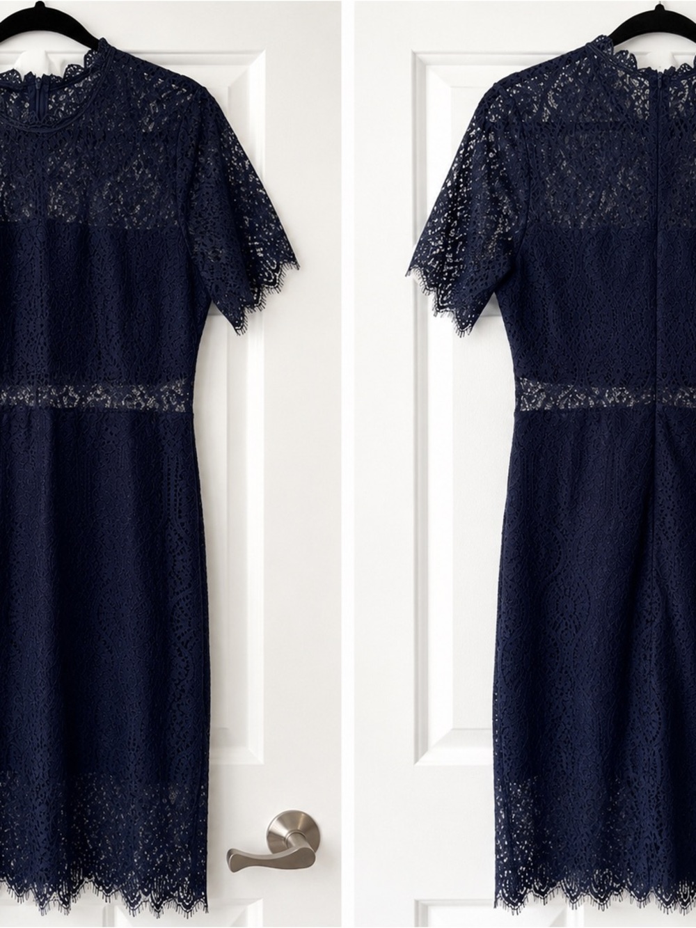 Lulu's Navy Lace Midi Dress
